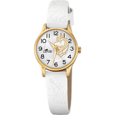 Relógio lotus 18574/f prata cinza pulsera de couro, infantil