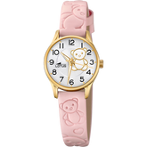 Relógio lotus 18574/g prata cinza pulsera de couro, infantil