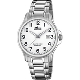 Relógio lotus classic steel 18645/1 branco pulsera de aço, homem