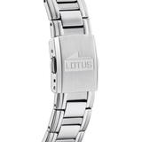 Relógio lotus classic steel 18645/1 branco pulsera de aço, homem