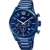 Relógio lotus chrono 18680/1 azul pulsera de aço, homem