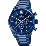 Relógio lotus chrono 18680/1 azul pulsera de aço, homem