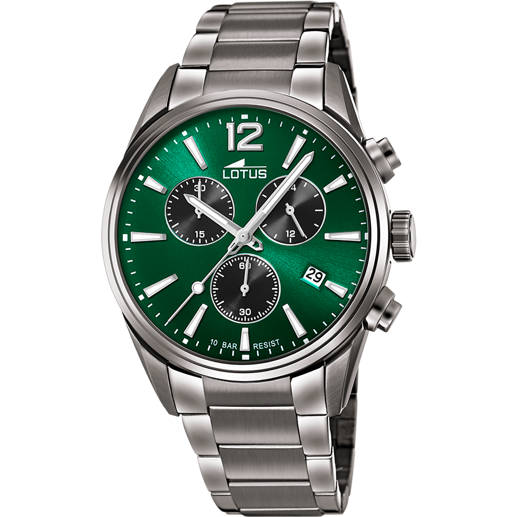 Relógio lotus chrono 18682/4 verde pulsera de de aço inoxidável, homem_PRODUCT