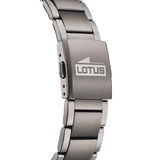 Relógio lotus chrono 18684/2 preto pulsera de aço, homem