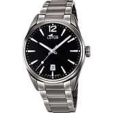 Relógio lotus chrono 18684/3 preto pulsera de aço, homem