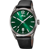 Relógio lotus chrono 18685/4 verde pulsera de couro, homem