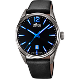 Relógio lotus chrono 18685/6 preto pulsera de couro, homem