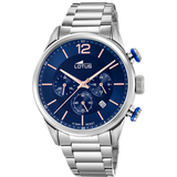 Relógio lotus chrono 18688/2 azul pulsera de aço, homem