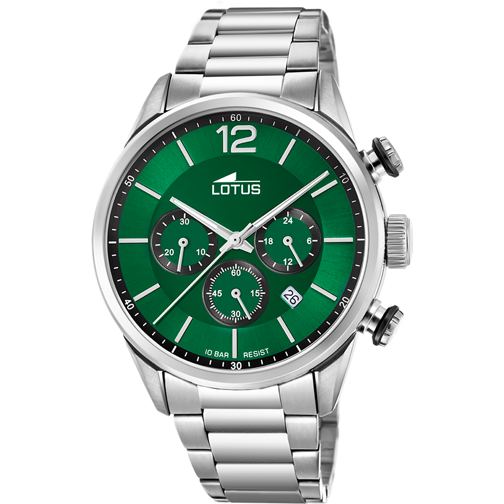 Relógio lotus chrono 18688/4 verde pulsera de de aço inoxidável, homem_PRODUCT