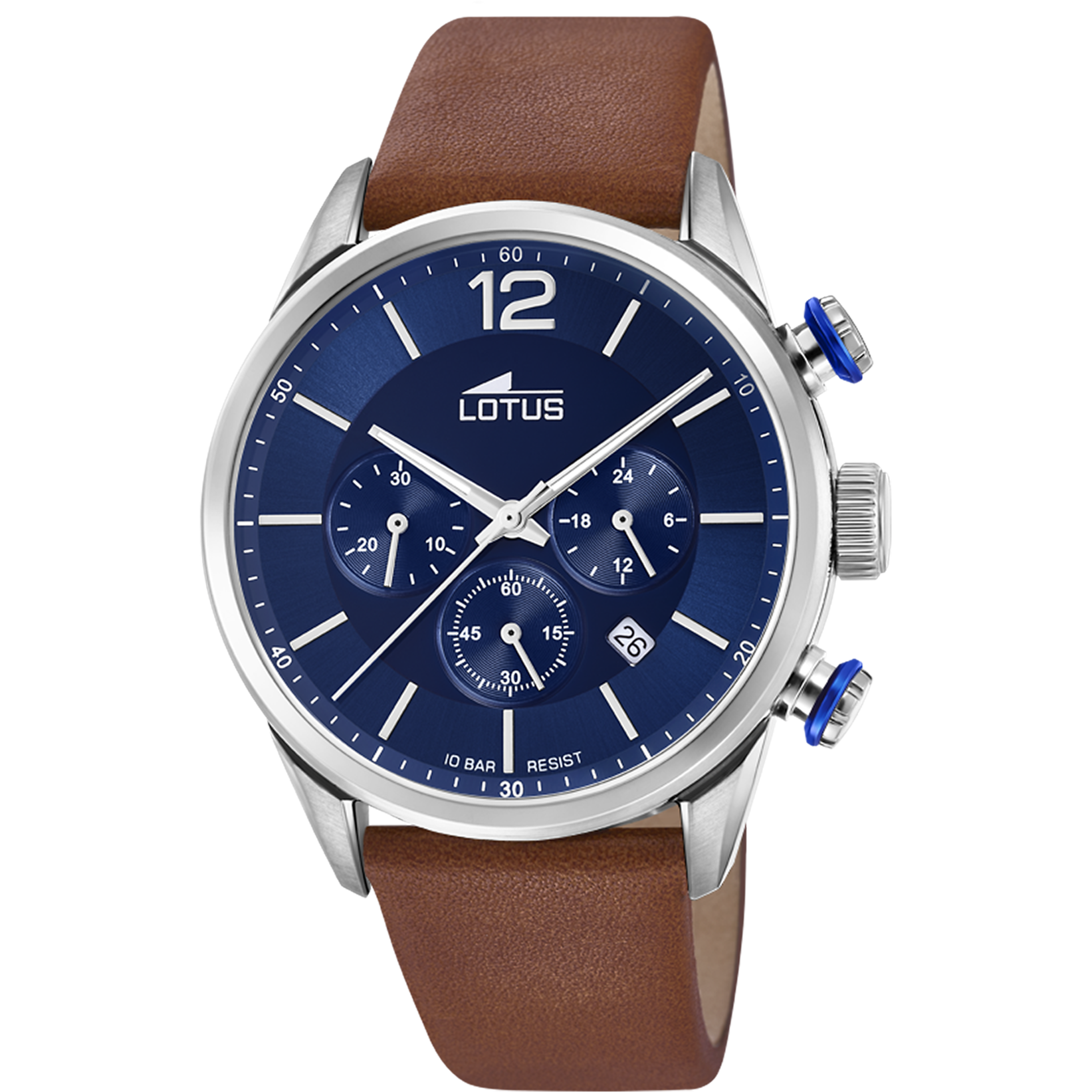 Relógio lotus chrono 18689/1 azul pulsera de couro, homem_PRODUCT