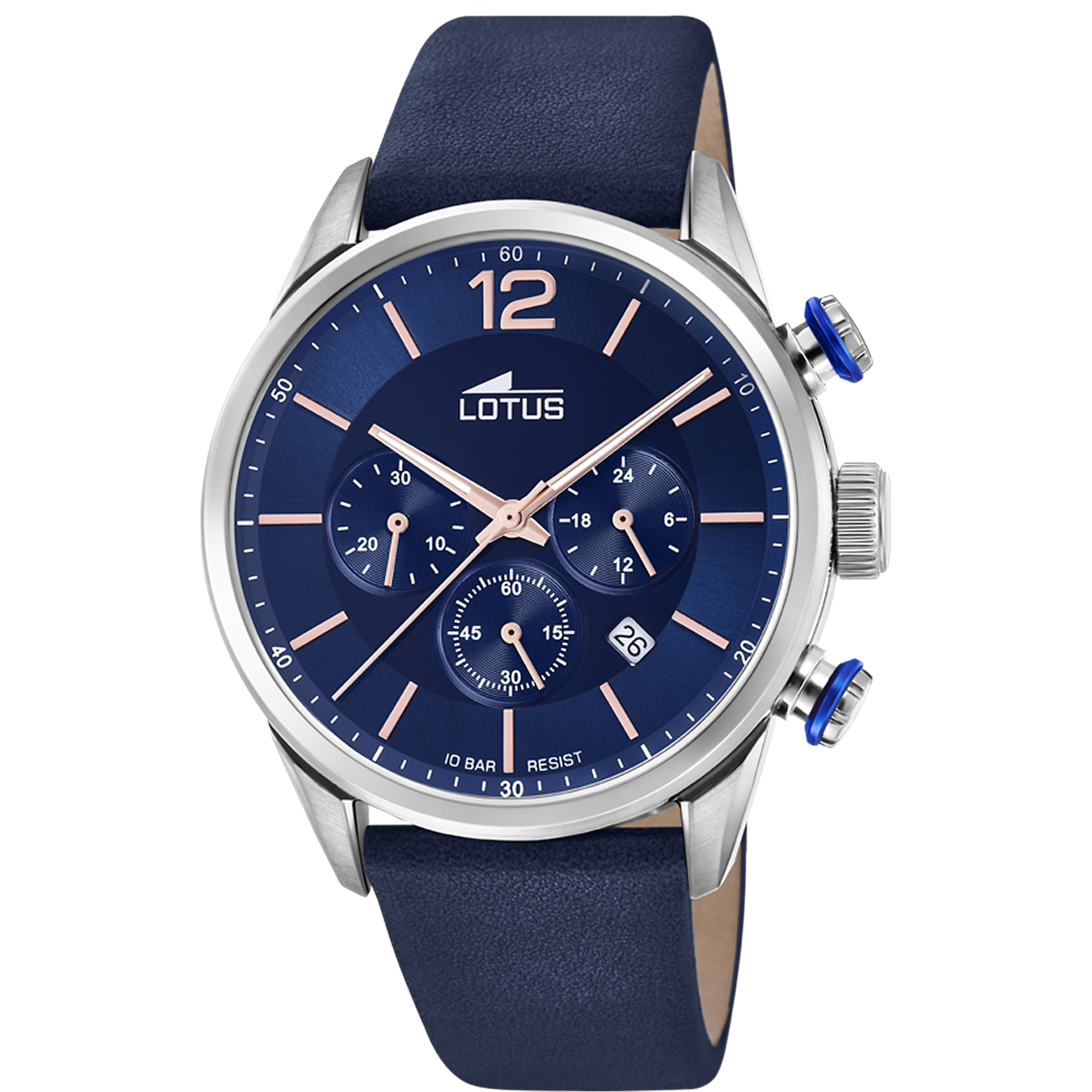 Relógio lotus chrono 18689/2 azul pulsera de couro, homem_PRODUCT