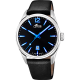Relógio lotus chrono 18693/6 preto pulsera de couro, homem