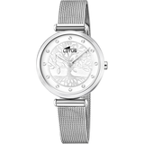 Relógio lotus 18708/1 branco pulsera de 316l de aço inoxidável, mulher