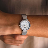 Relógio lotus 18709/1 branco pulsera de 316l de aço inoxidável, mulher