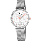 Relógio lotus 18709/1 branco pulsera de 316l de aço inoxidável, mulher