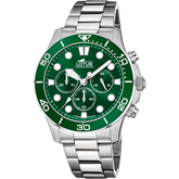 Relógio lotus 18756/2 verde pulsera de 316l de aço inoxidável, homem