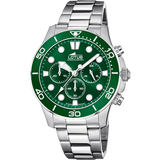 Relógio lotus 18756/2 verde pulsera de 316l de aço inoxidável, homem