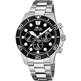 Relógio lotus 18756/3 preto pulsera de 316l de aço inoxidável, homem
