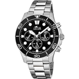 Relógio lotus 18756/3 preto pulsera de 316l de aço inoxidável, homem