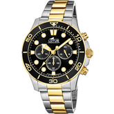 Relógio lotus 18757/2 preto pulsera de 316l de aço inoxidável, homem