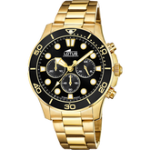 Relógio lotus 18758/3 preto pulsera de 316l de aço inoxidável, homem