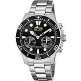 Relógio lotus 18800/2 preto pulsera de 316l de aço inoxidável, homem