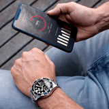 Relógio lotus 18800/2 preto pulsera de 316l de aço inoxidável, homem