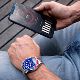 Relógio lotus 18800/4 azul pulsera de 316l de aço inoxidável, homem