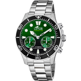 Relógio lotus 18800/6 verde pulsera de 316l de aço inoxidável, homem