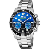 Relógio lotus 18800/9 azul pulsera de 316l de aço inoxidável, homem