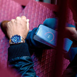 Relógio lotus 18801/1 azul pulsera de 316l de aço inoxidável, homem