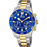 Relógio lotus 18801/1 azul pulsera de 316l de aço inoxidável, homem