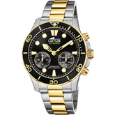 Relógio lotus 18801/2 preto pulsera de 316l de aço inoxidável, homem