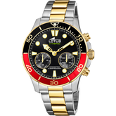 Relógio lotus 18801/4 preto pulsera de 316l de aço inoxidável, homem