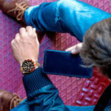 Relógio lotus 18801/4 preto pulsera de 316l de aço inoxidável, homem