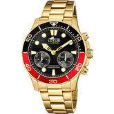 Relógio lotus 18802/4 preto pulsera de 316l de aço inoxidável, homem