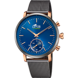 Relógio lotus 18805/2 azul pulsera de 316l de aço inoxidável, homem