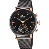 Relógio lotus 18805/3 preto pulsera de 316l de aço inoxidável, homem
