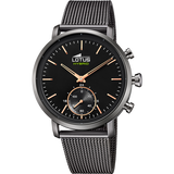 Relógio lotus 18806/1 preto pulsera de 316l de aço inoxidável, homem