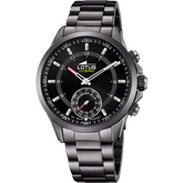 Relógio lotus 18807/2 preto pulsera de 316l de aço inoxidável, homem