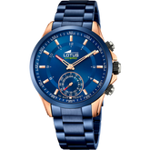 Relógio lotus 18809/1 azul pulsera de 316l de aço inoxidável, homem