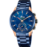 Relógio lotus 18809/1 azul pulsera de 316l de aço inoxidável, homem