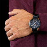 Relógio lotus 18809/1 azul pulsera de 316l de aço inoxidável, homem