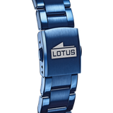 Relógio lotus 18809/1 azul pulsera de 316l de aço inoxidável, homem