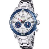 Relógio lotus 18810/1 prata cinza pulsera de 316l de aço inoxidável, homem