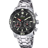 Relógio lotus 18810/2 preto pulsera de 316l de aço inoxidável, homem