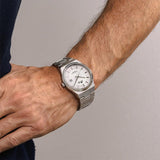 Relógio lotus 18835/1 prata cinza pulsera de 316l de aço inoxidável, homem