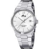 Relógio lotus 18835/1 prata cinza pulsera de 316l de aço inoxidável, homem