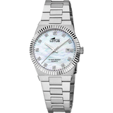 Relógio lotus 18838/1 creme pulsera de 316l de aço inoxidável, mulher