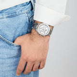 Relógio lotus 18847/1 prata cinza pulsera de 316l de aço inoxidável, homem